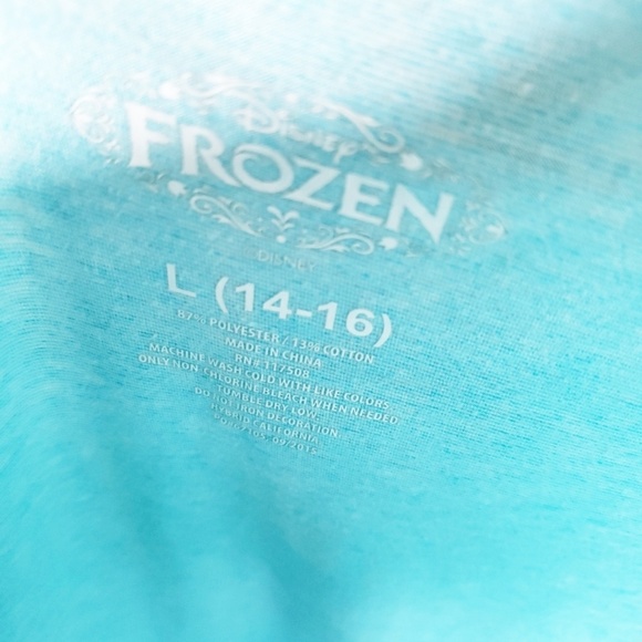 1 Disney Frozen Anna & Elsa graphic tee, size large - Picture 2 of 3